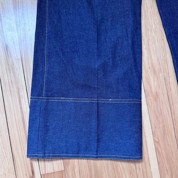 Anna Mason London Denim Flare pants, culotte style size 10, like new - Picture 2 of 9